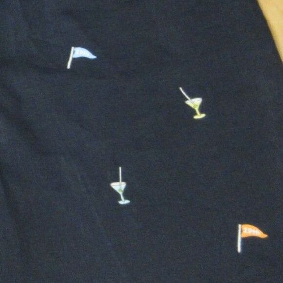 BROOKS BROTHERS Country Club 100% Linen 19th Hole Shorts Sz 40 Navy Blue Martini - Picture 3 of 15